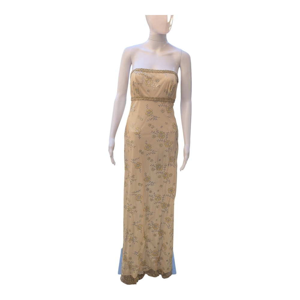 Vtg 80’s/90’s  Zum Zum by Niki Livas Beaded Formal Dress Size 11 Made in USA